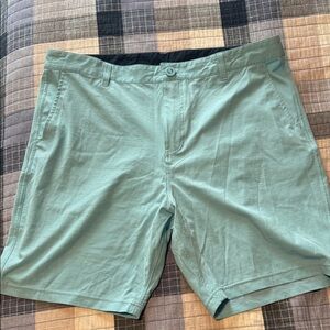 Men's Flat Front Shorts in Teal